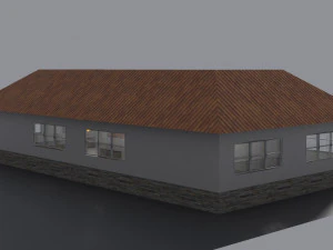 Haus Low-Poly 3D Modell