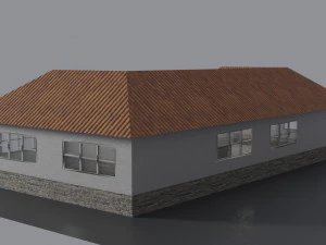 Haus Low-Poly 3D Modell