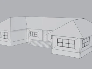 Haus Low-Poly 3D Modell