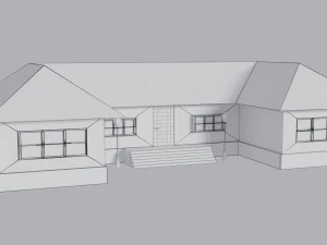 Haus Low-Poly 3D Modell