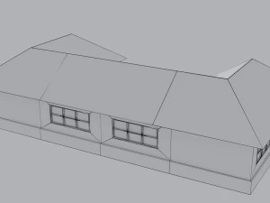Haus Low-Poly 3D Modell