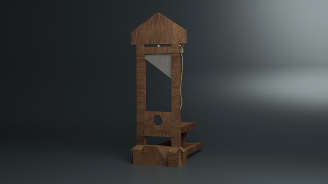 guillotine Modelo 3D .c4d .max .obj .3ds .fbx .stl .blend 