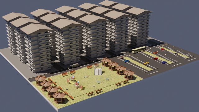 buildings Modèle 3D .c4d .max .obj .3ds .fbx .stl .blend 