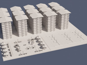 buildings Modèle 3D