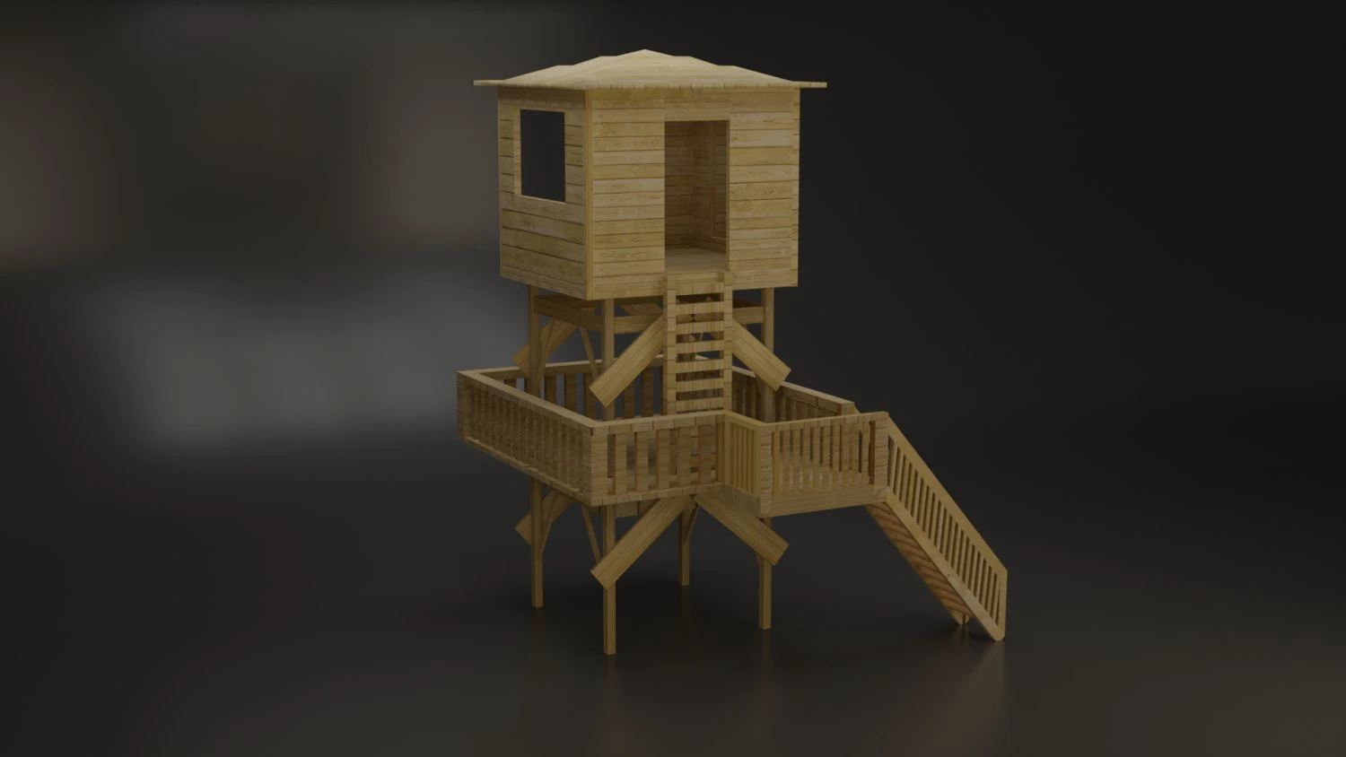 cabana de salva-vidas Modelo 3D .c4d .max .obj .3ds .fbx .stl .blend 
