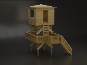 lifeguard hut 3Dモデル