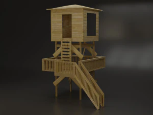 cabana de salva-vidas Modelo 3D