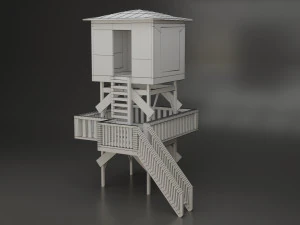 cabana de salva-vidas Modelo 3D