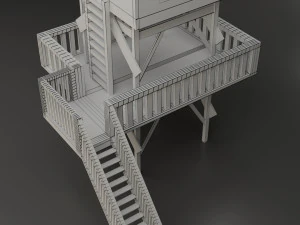 cabana de salva-vidas Modelo 3D
