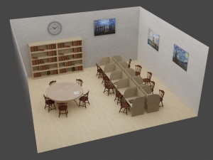 study room 3D Model