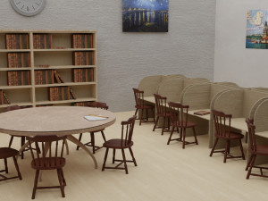 study room Model 3D