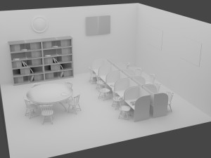study room Model 3D