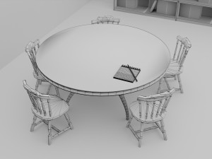 study room Model 3D