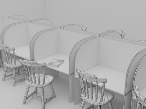 study room Model 3D