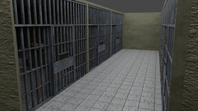 prison 3D Model .c4d .max .obj .3ds .fbx .stl .blend 