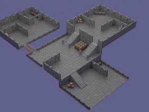 mapa do jogo low-poly Modelo 3D