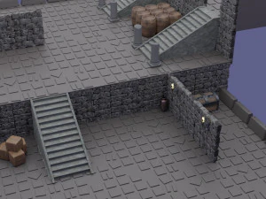 mapa do jogo low-poly Modelo 3D