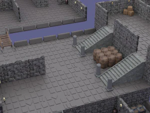 mapa do jogo low-poly Modelo 3D