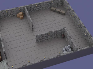 mapa do jogo low-poly Modelo 3D