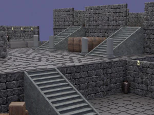 mapa do jogo low-poly Modelo 3D