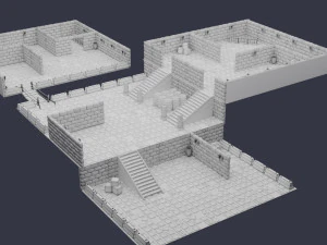 mapa do jogo low-poly Modelo 3D