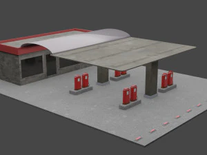petrol station 3D Model