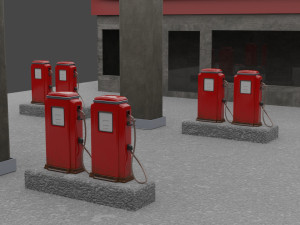 petrol station Modelo 3D