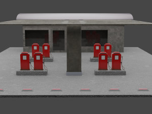 petrol station Modelo 3D