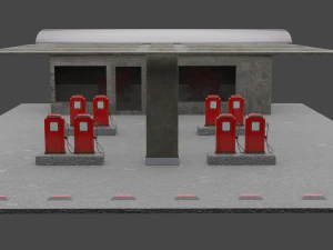 petrol station 3D Model
