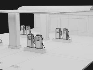petrol station 3D Model