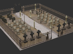 graveyard-cemetery Model 3D