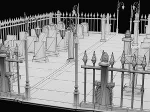 graveyard-cemetery 3D Model