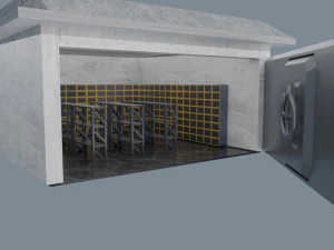 bank vault 3D Model
