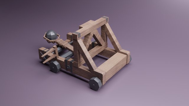 catapult 3D Модель .c4d .max .obj .3ds .fbx .stl .blend 