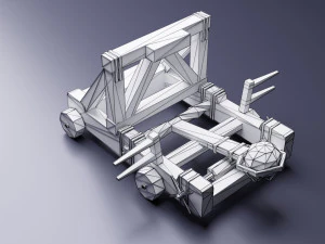 catapulta Modello 3D