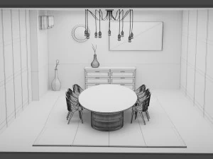 escrit&oacute;rio Modelo 3D