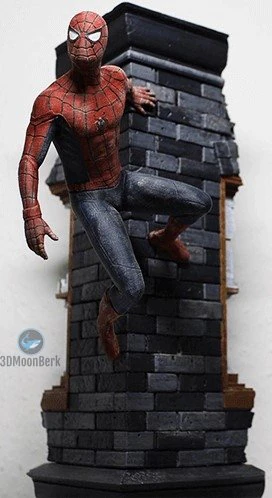 spider-man wall 3D Print Model .c4d .max .obj .3ds .fbx .stl .blend 