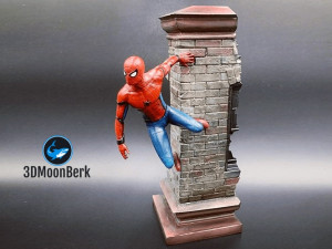 spider-man wall 3D Print Model