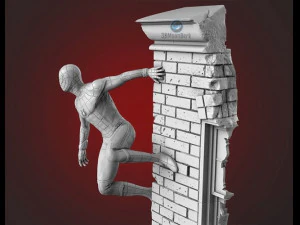 spider-man wall 3D Print Model