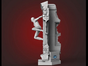 spider-man wall 3D Print Model