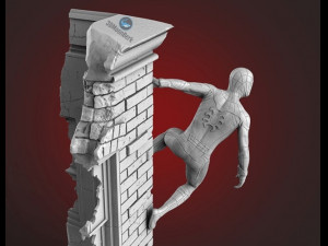 spider-man wall 3D Print Model