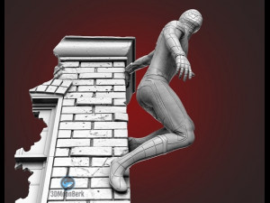 spider-man wall 3D Print Model