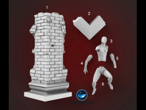 spider-man wall 3D Print Model