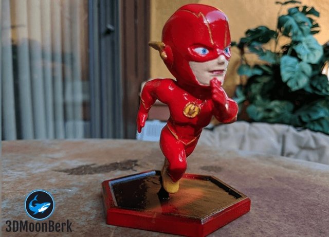 chibi flash 3D 打印模型 .c4d .max .obj .3ds .fbx .stl .blend 