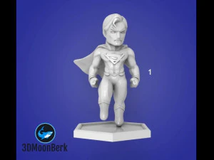 chibi superman Model Cetak 3D