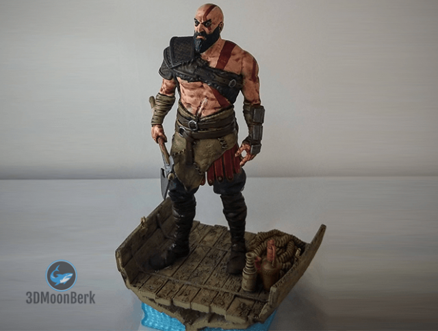 Kratos 3D Принт Модель .c4d .max .obj .3ds .fbx .stl .blend 