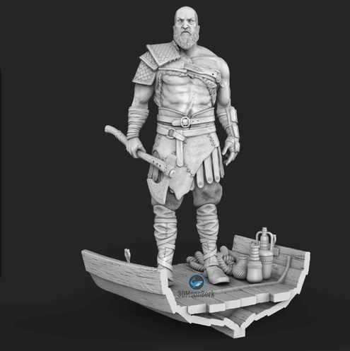 kratos - god of war 3d print model 3D Print Model in Man 3DExport