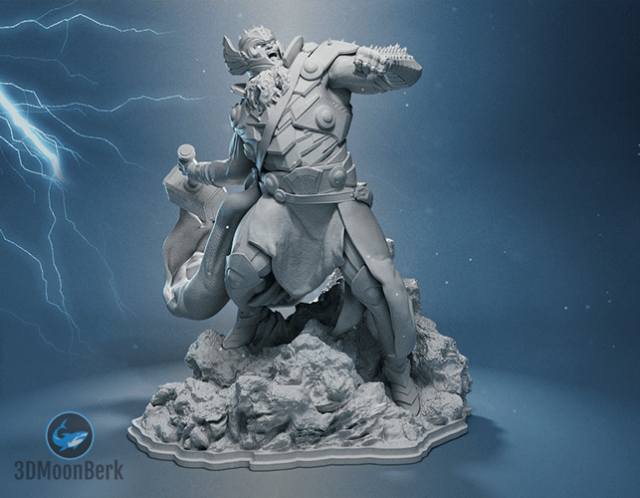 King Thor 3D-printmodel .c4d .max .obj .3ds .fbx .stl .blend 