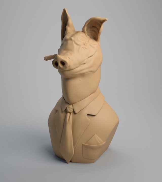 mr pig 3D Print Model .c4d .max .obj .3ds .fbx .stl .blend 