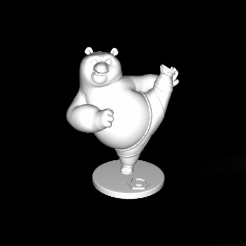 kung fu panda Modello di stampa 3D .c4d .max .obj .3ds .fbx .stl .blend 